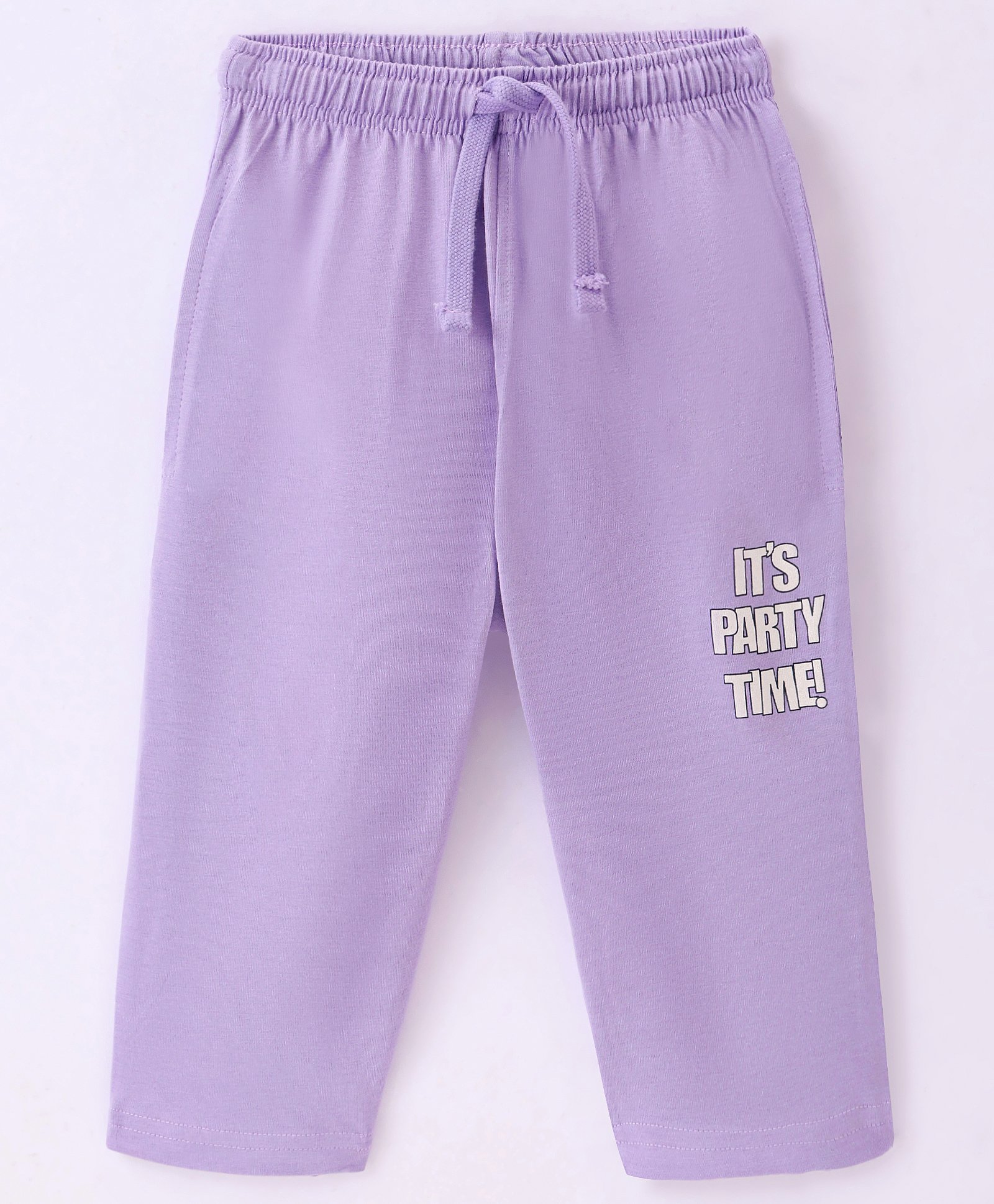 Doreme Single Jersey Knit Three Fourth Length Pant Text Print -Lilac-picture-22