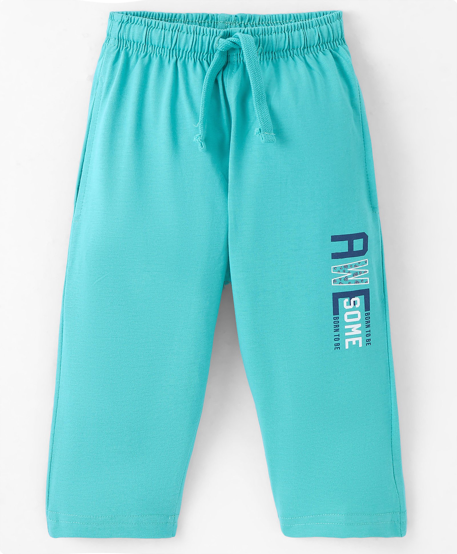 Doreme Single Jersey Knit Three Fourth Leggings With Text Print - Paris Green-picture-13