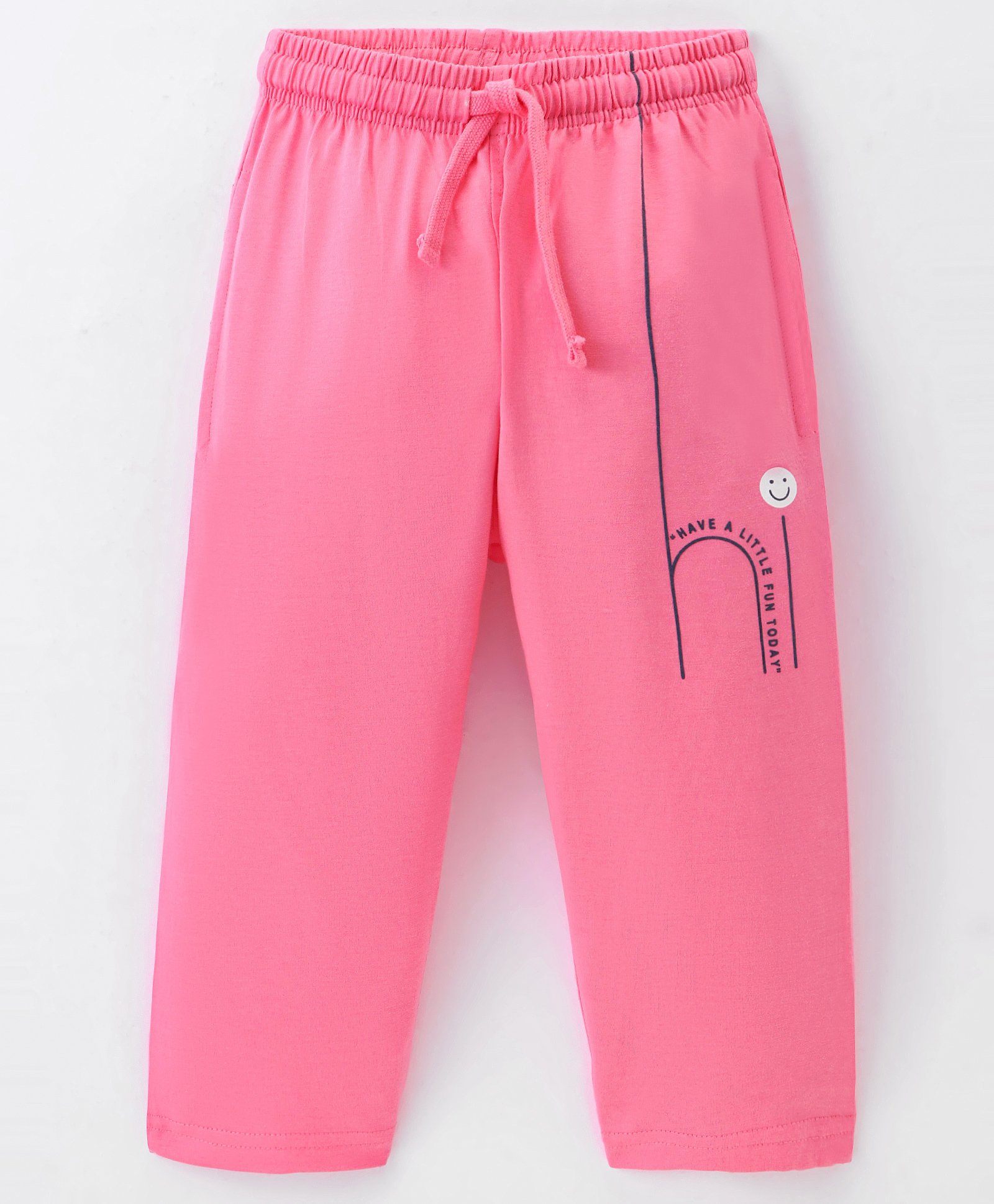 Doreme Single Jersey Knit Three Fourth Length Pant Text Print - Neon Pink-picture-15