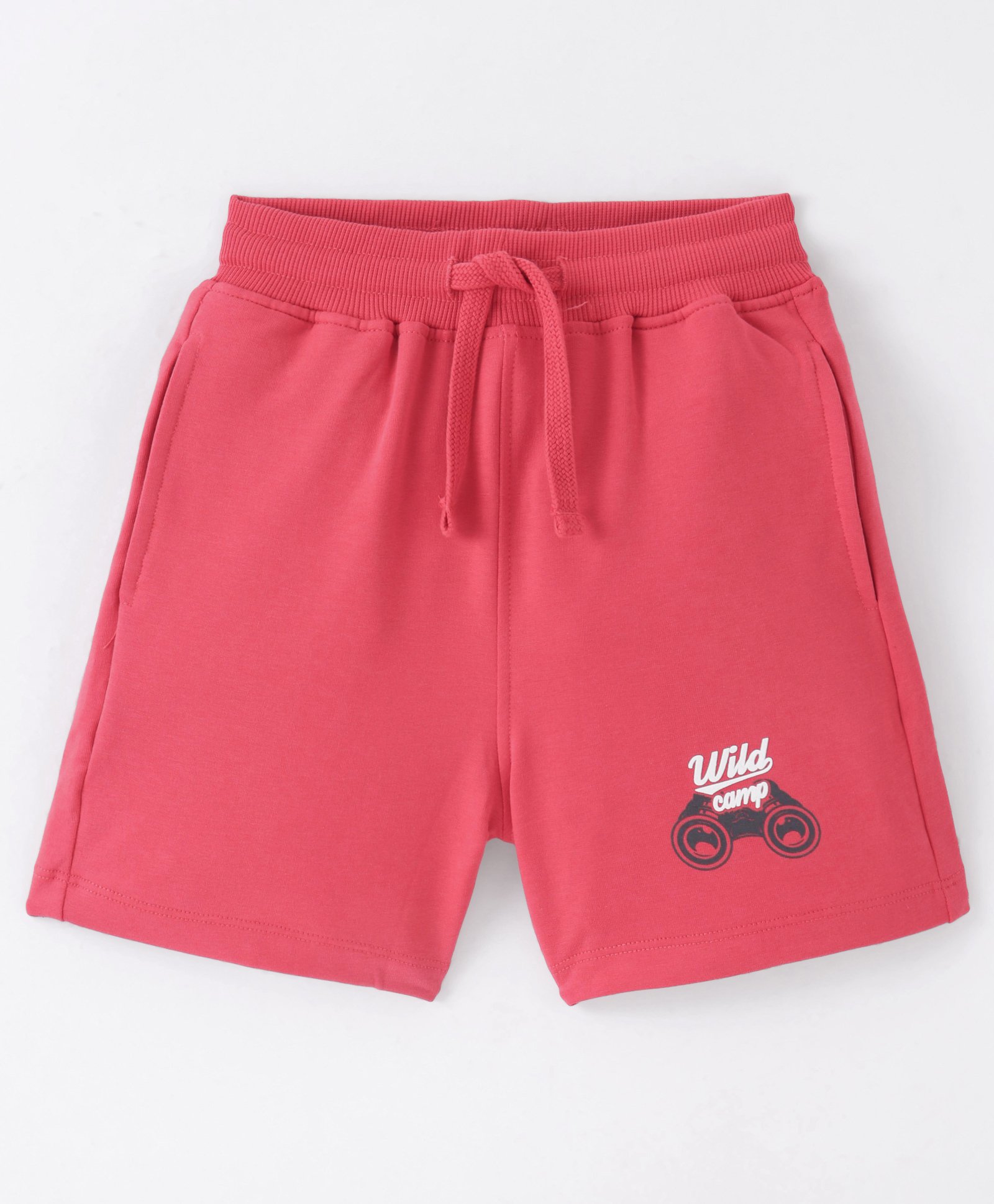 Doreme Single Jersey Knit Shorts With Text Print - Ruby Red-picture-15