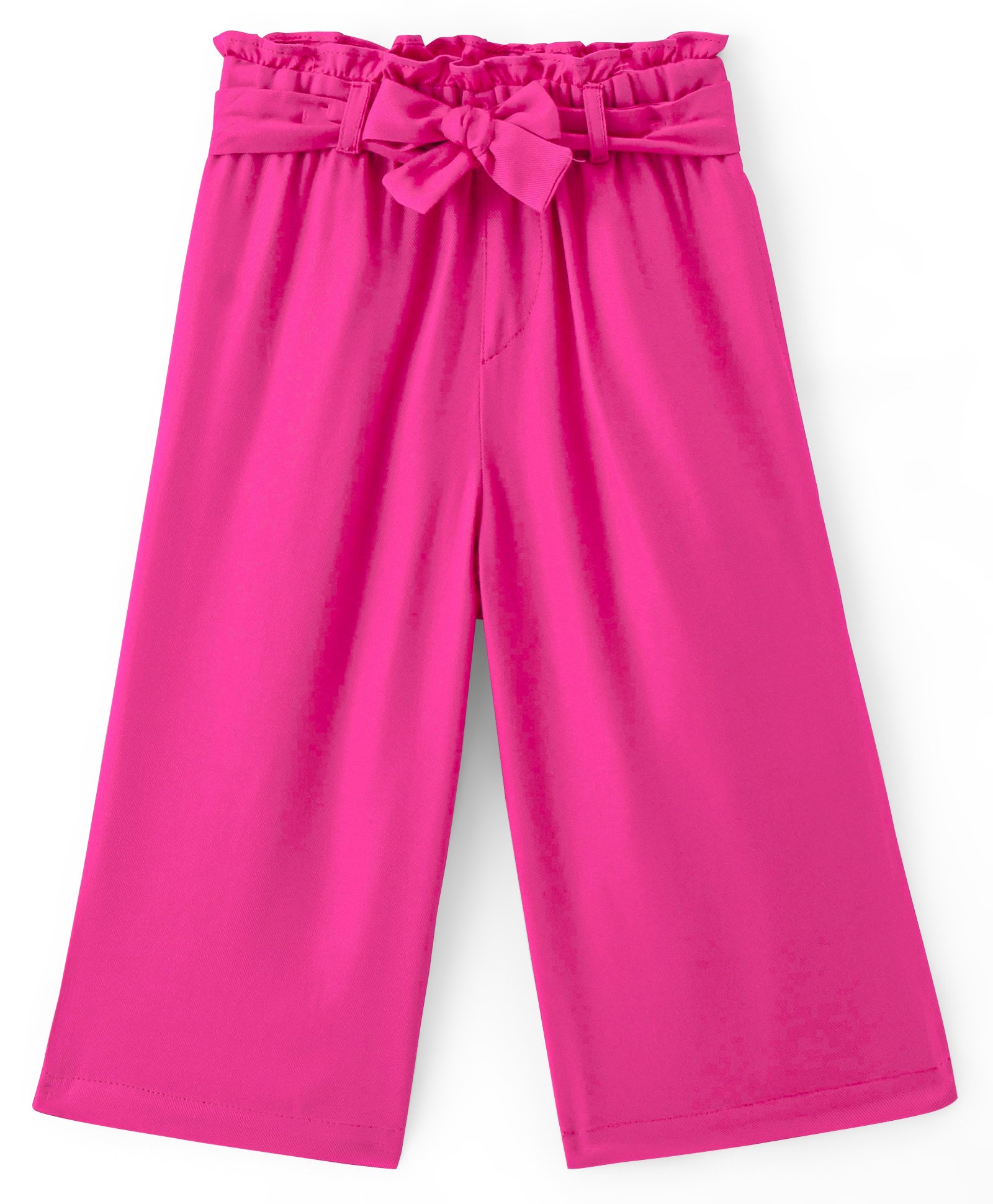 Babyhug Rayon Woven Ankle Length Culottes Solid Colour- Pink-picture-12