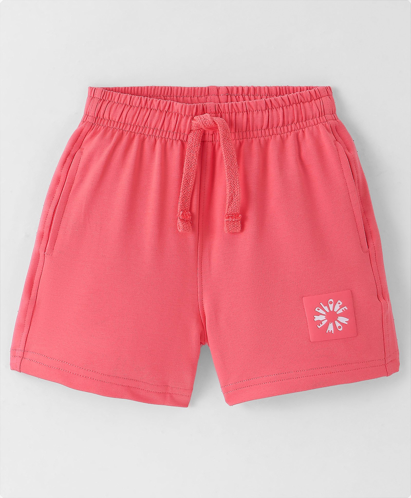 Doreme Single Jersey Knit Shorts With Logo Print - Coral Rose-picture-11