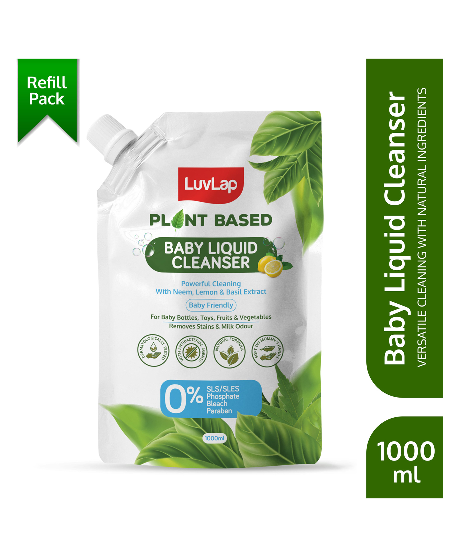 LuvLap Plant-Based Baby Liquid Cleanser Refill Pack - 1000 ml-image-11