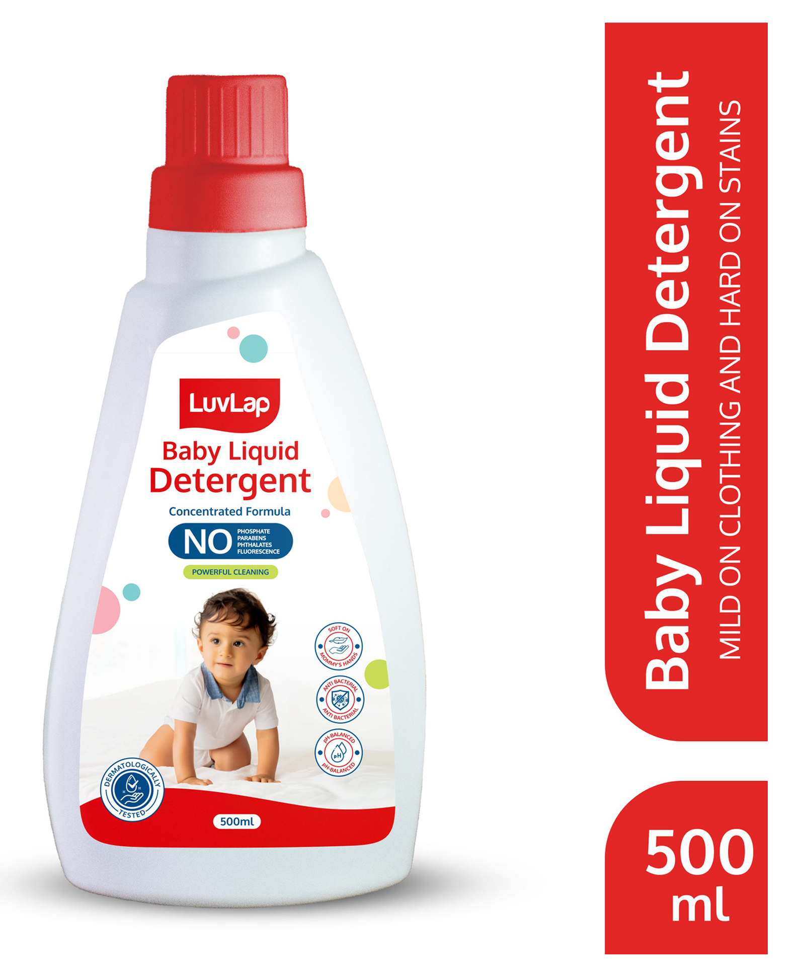 Luv Lap Baby Laundry Detergent with Aloe Vera - 500 ml