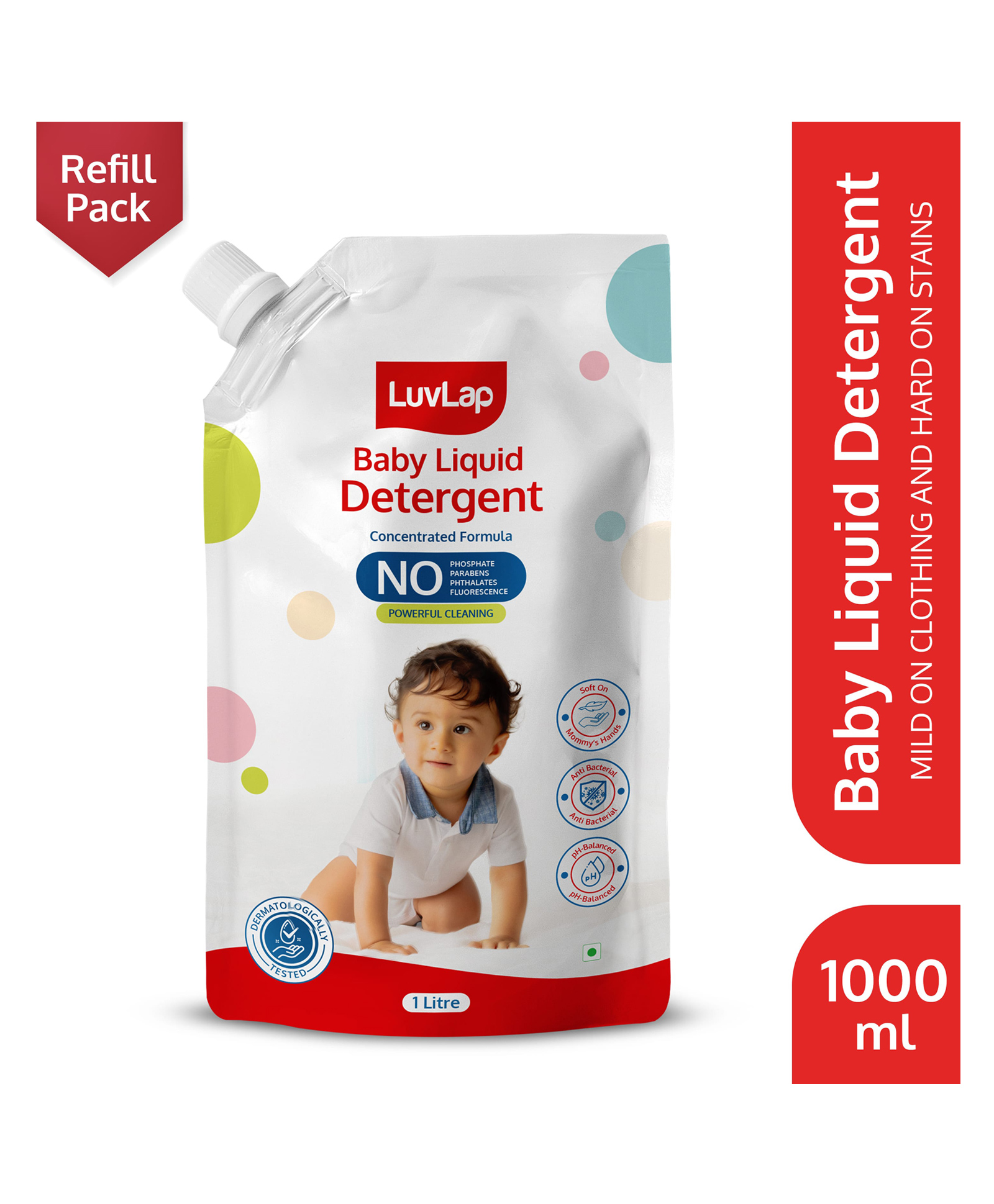 Luv Lap Baby Laundry Detergent Refill Pack - 1000 ml