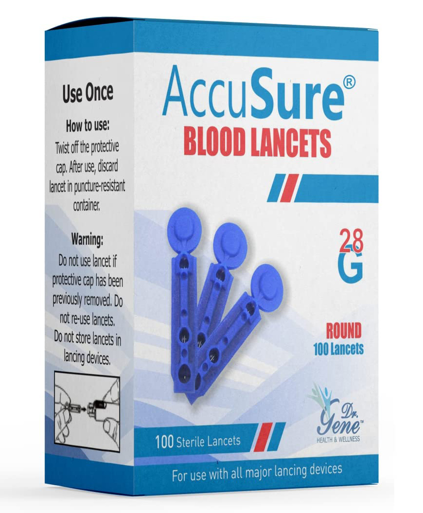Accu Sure Glucometer Blood Lancet - 200 Pieces, Round Lancet Needle-image-2