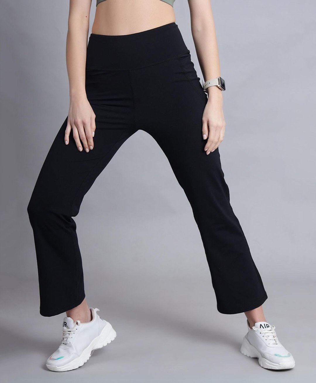 Zelena Solid High Waisted Postpartum Leggings - Black-picture-34