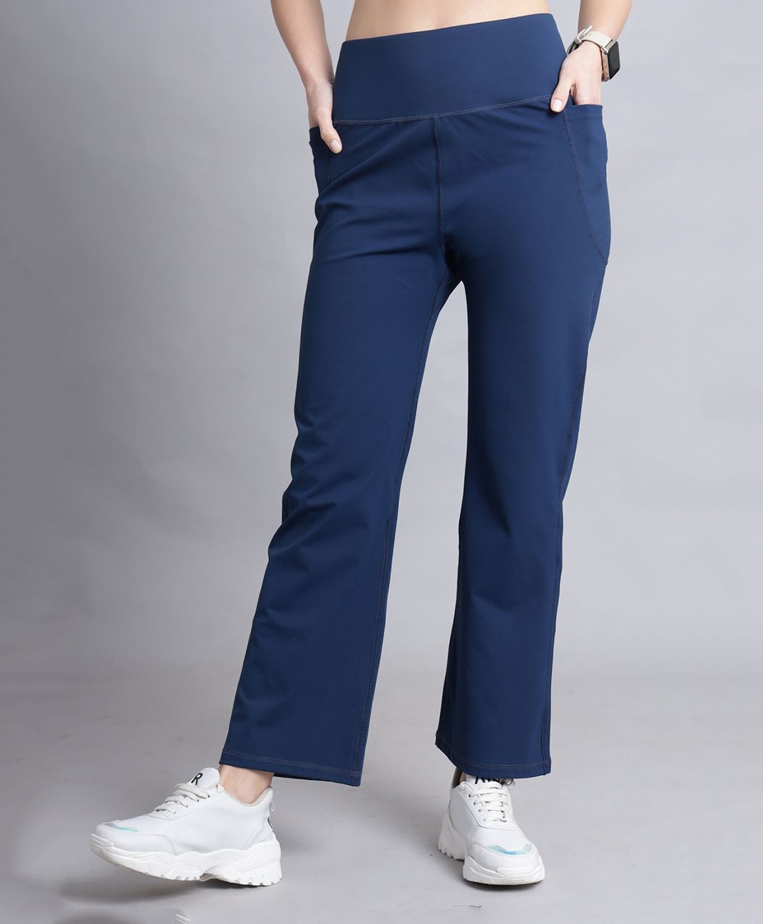 Zelena Solid High Waisted Postpartum Leggings - Navy Blue-picture-24