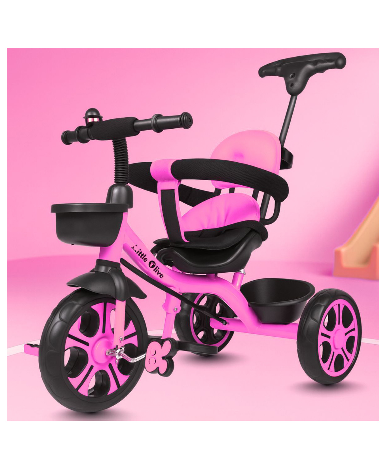 Little Olive Tiny Tots Tricycle for Kids - Pink