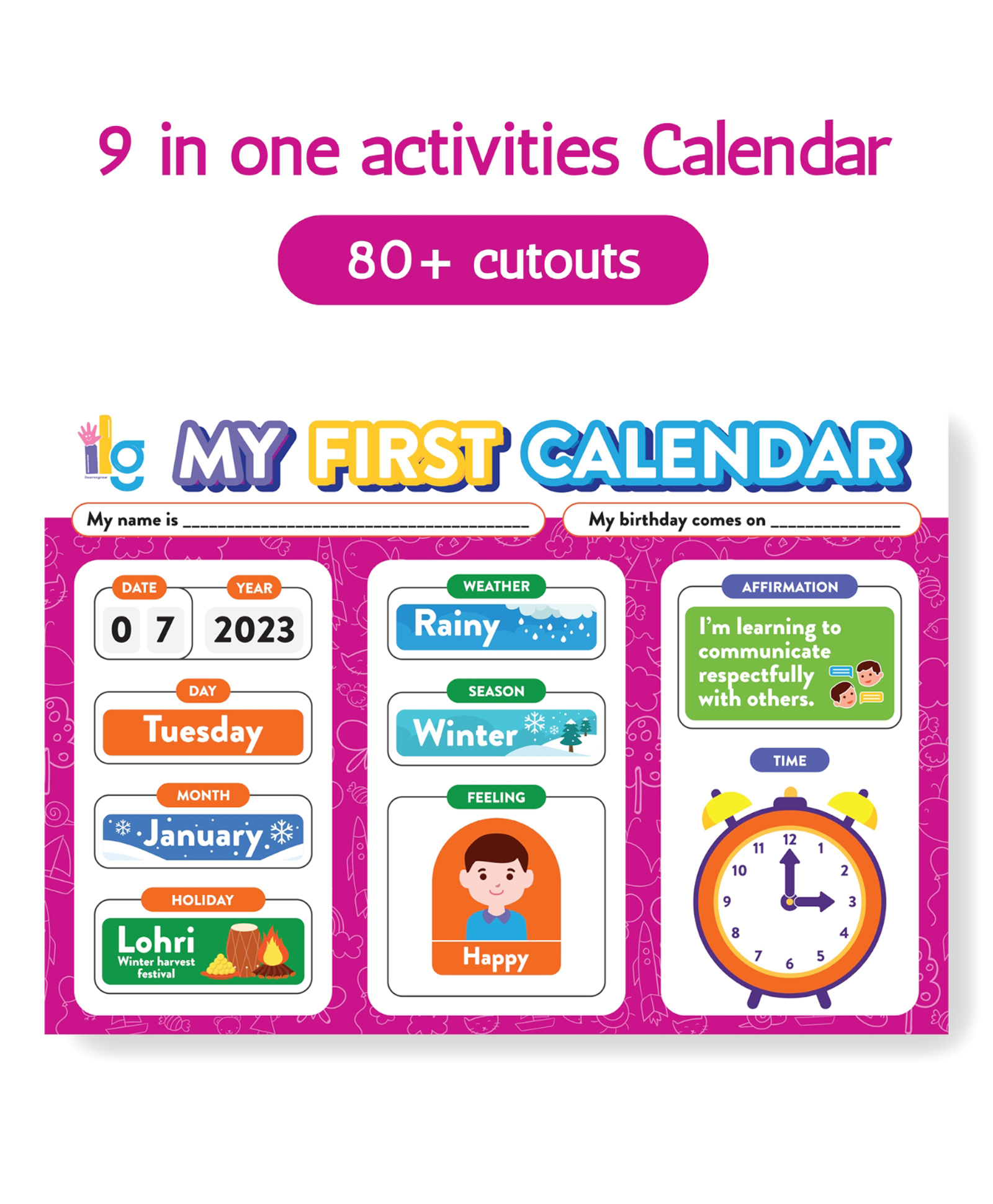 ilearnngrow My First Home Calendar - 9 in one Activities-picture-21