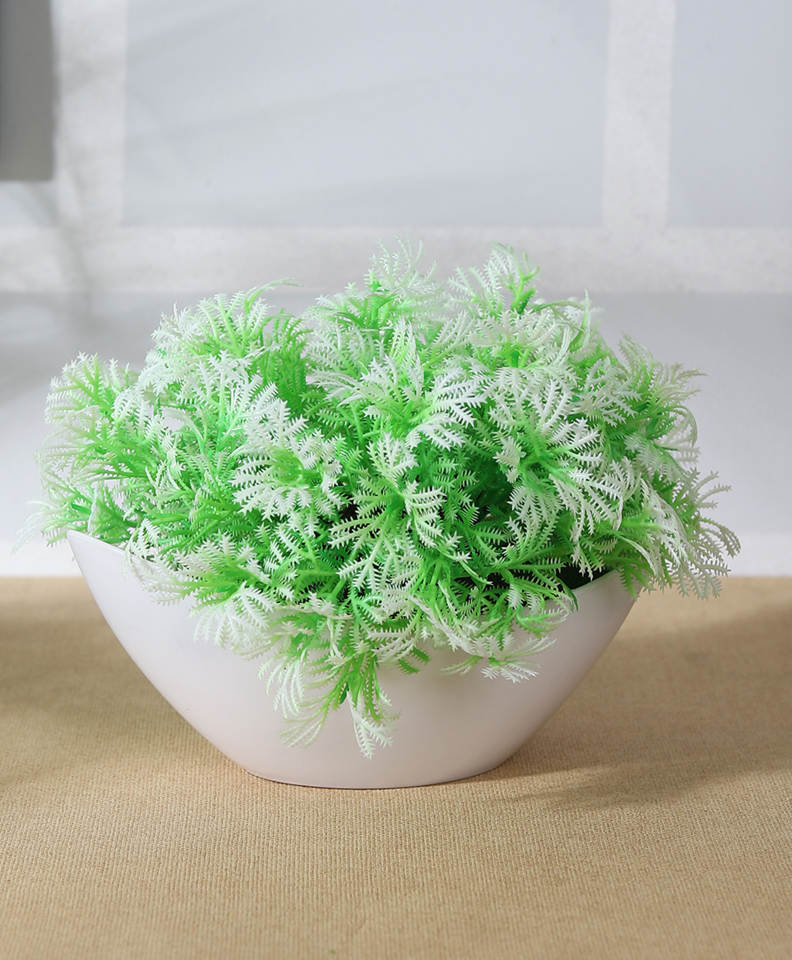 Foliyaj Artificial Plant with Green and White Leaves-picture-24