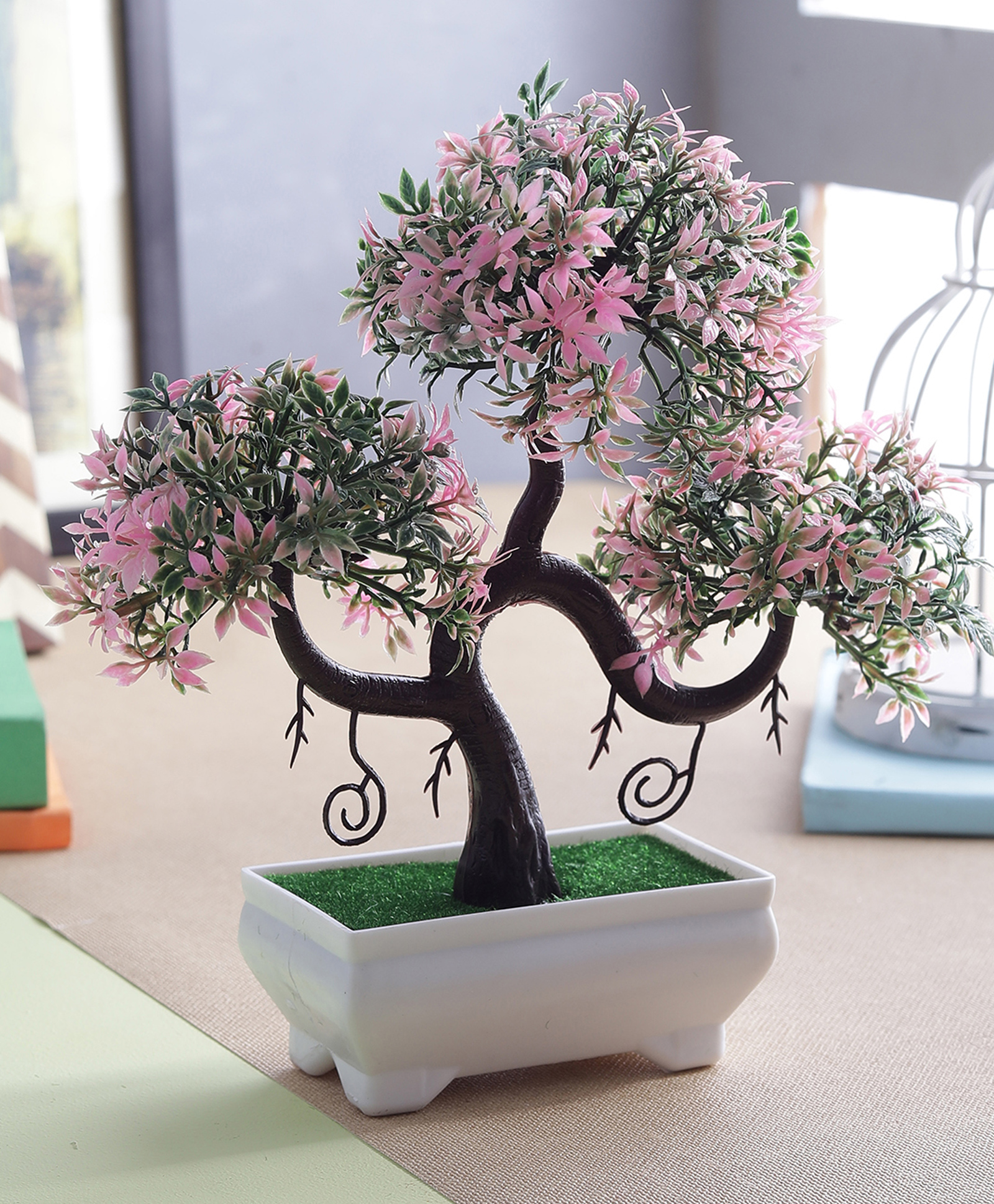 Foliyaj Artificial Plant Bonsai Tree with Pot for Home Decor Living Room-image-24