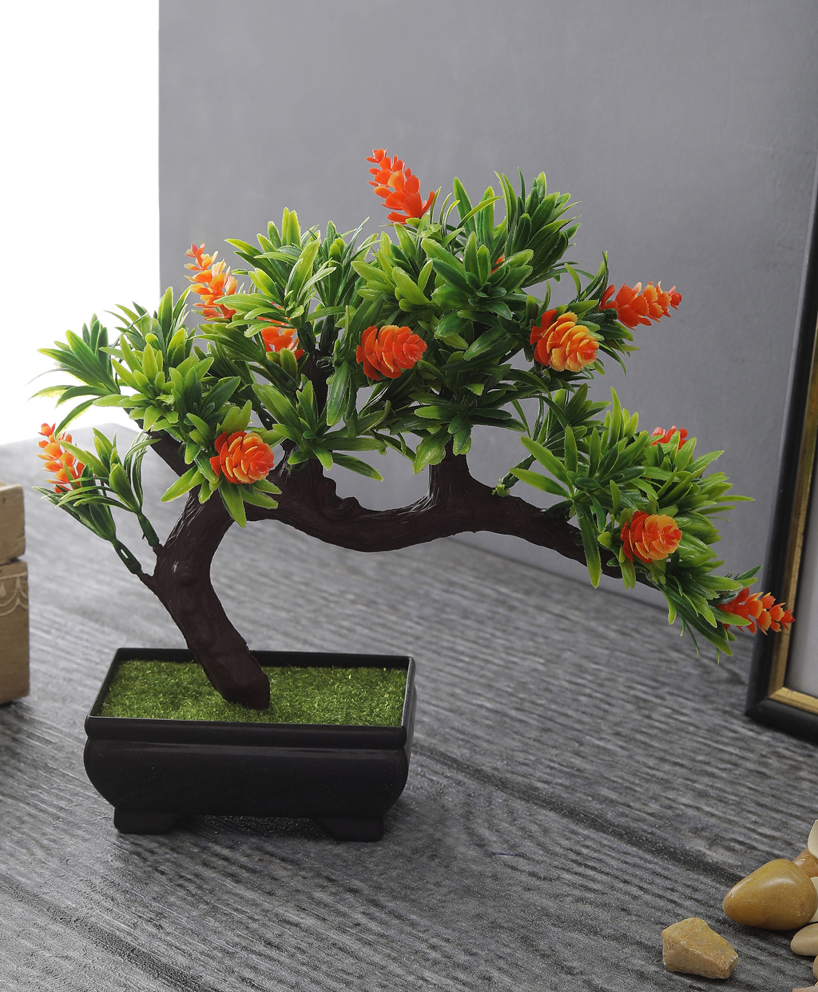 Foliyaj Artificial Bent Bonsai Tree-image-41