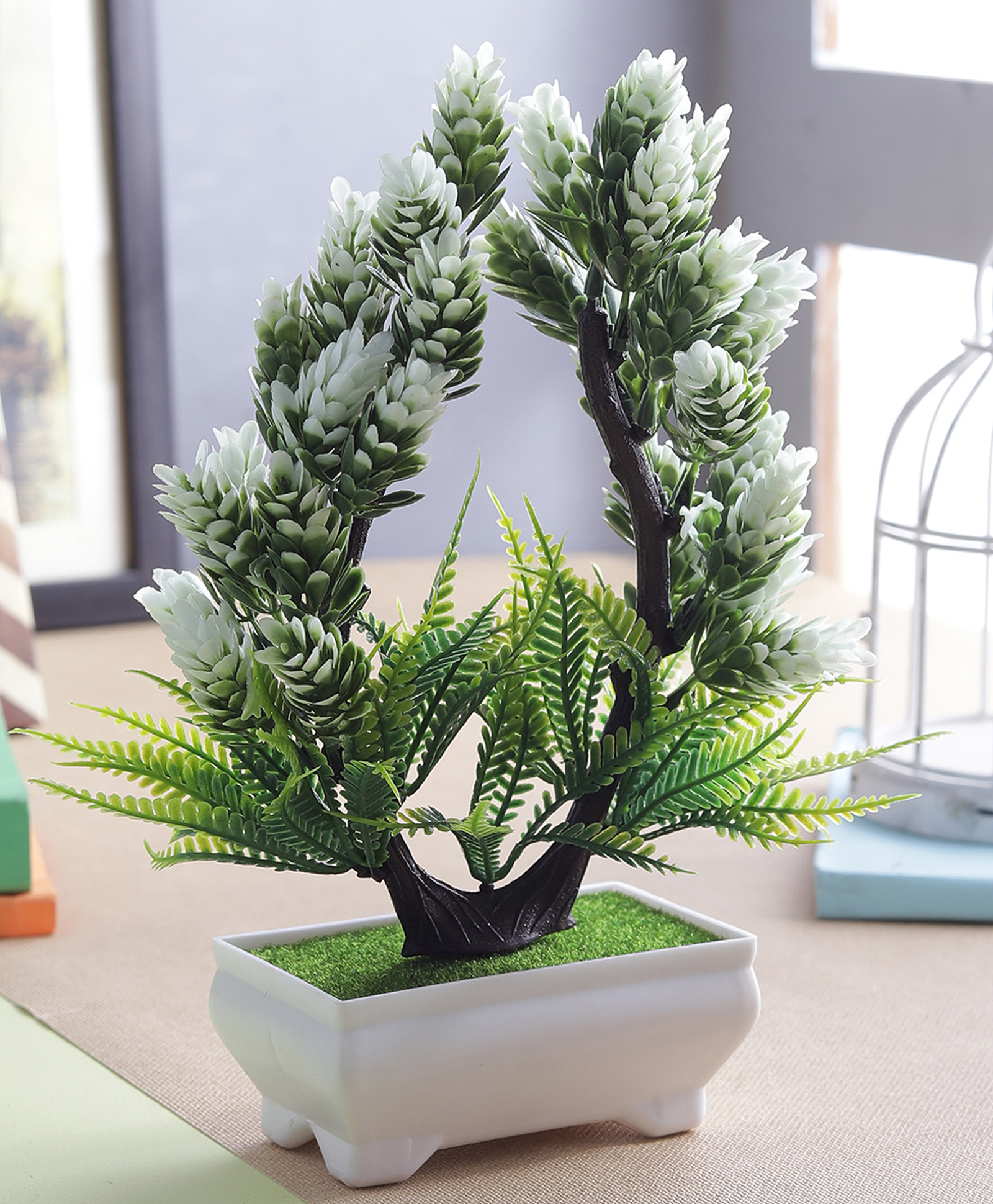 Foliyaj Artificial Plant Bonsai Tree with Pot for Home Decor Living Room-image-19