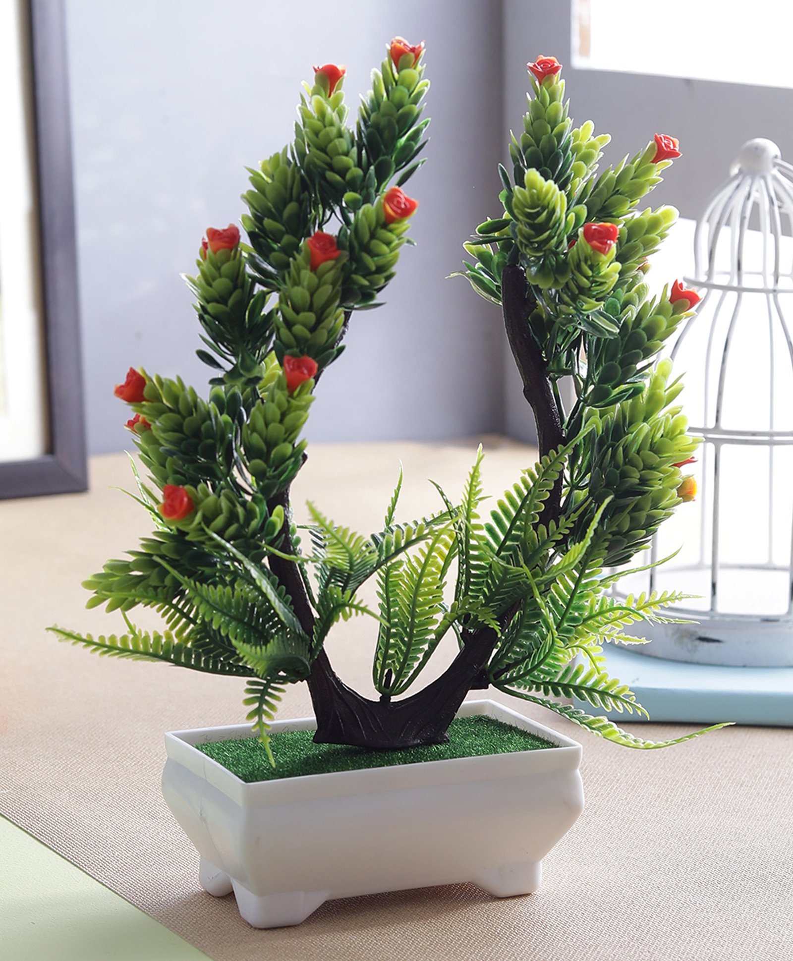 Foliyaj Artificial Plant Bonsai Tree with Pot for Home Decor Living Room-image-44