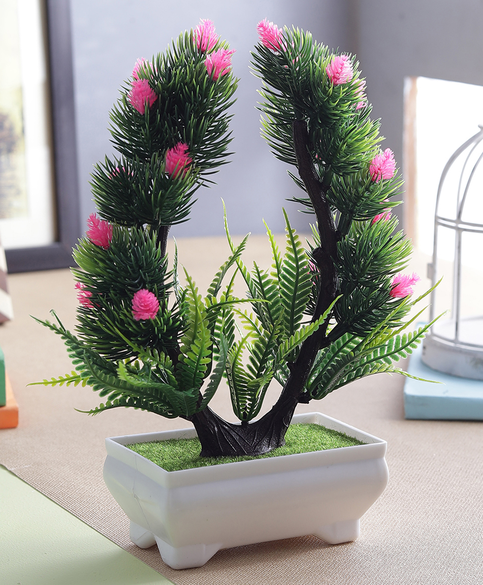Foliyaj Artificial Plant Bonsai Tree with Pot for Home Decor Living Room-image-14