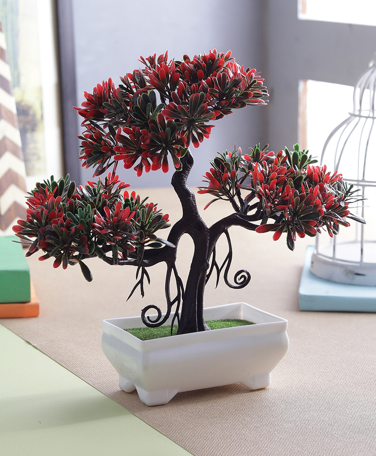 Foliyaj Artificial Plant Bonsai Tree with Pot for Home Decor Living Room-image-15