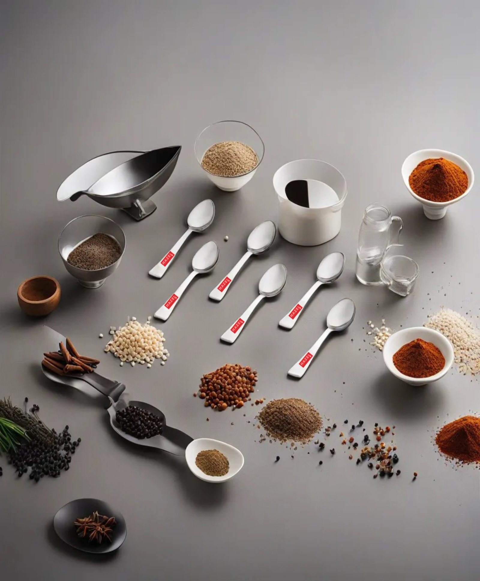 HAZEL Stainless Steel Masala Spoons for Small Containers Mini Spoon for Masala Dabba Spices Spoons, Set of 6-image-13