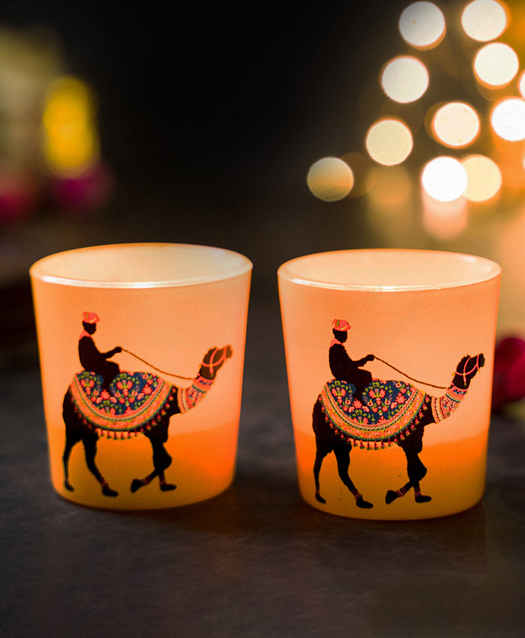 Kolorobia Princely Camel Candle Votive Set of 2-image-4
