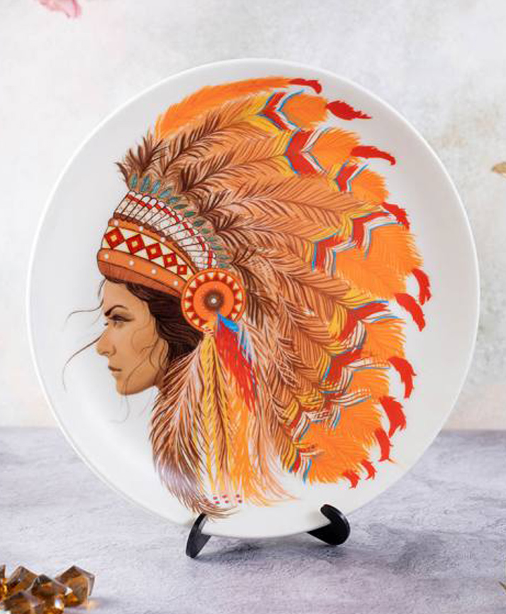 Kolorobia Dauntless Red Indians HOME Decor Wall Plate-picture-19