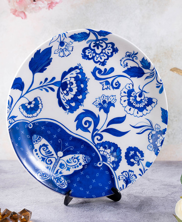 Kolorobia Blue Pottery Inspired Home Decor Wall Plate-image-6
