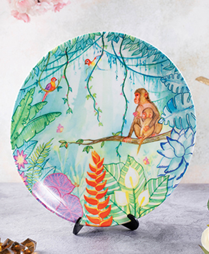 Kolorobia Jungle Scenes Decorative Wall Plate-image-46