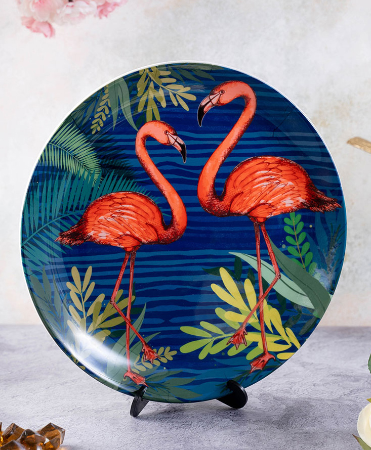 Kolorobia Tropical World Beauteous Flamingos Inspired Home Decor Wall Plate-image-37