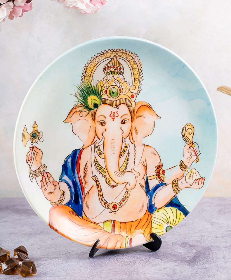 Kolorobia Ganesha Decorative Wall Plates-image-0