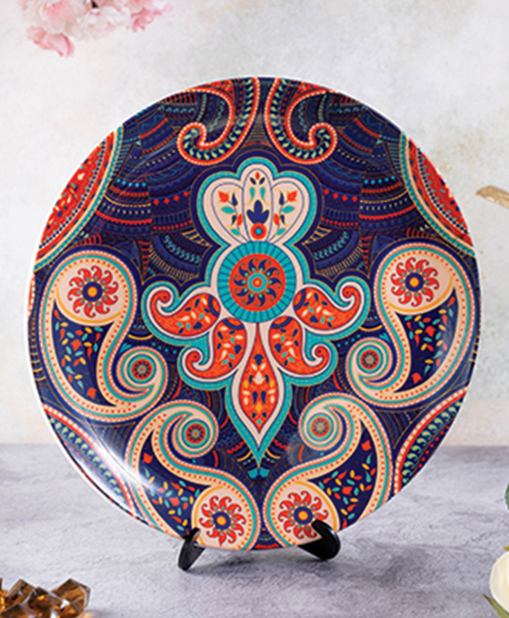 Kolorobia Majestic Paisley Decorative Plate-image-34
