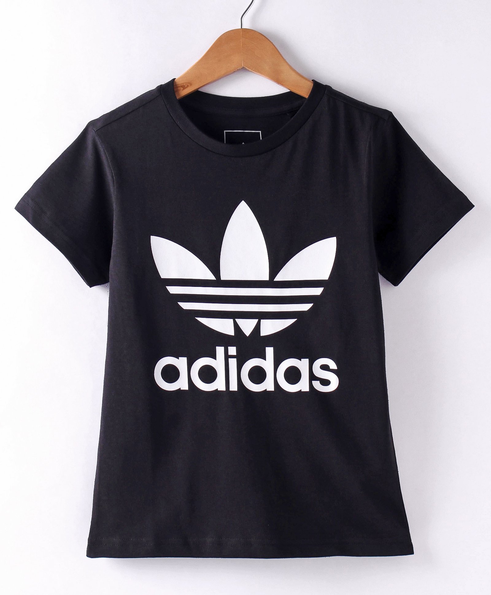 Adidas Kids Cotton Half Sleeves T-Shirt Logo Print - Black-picture-20