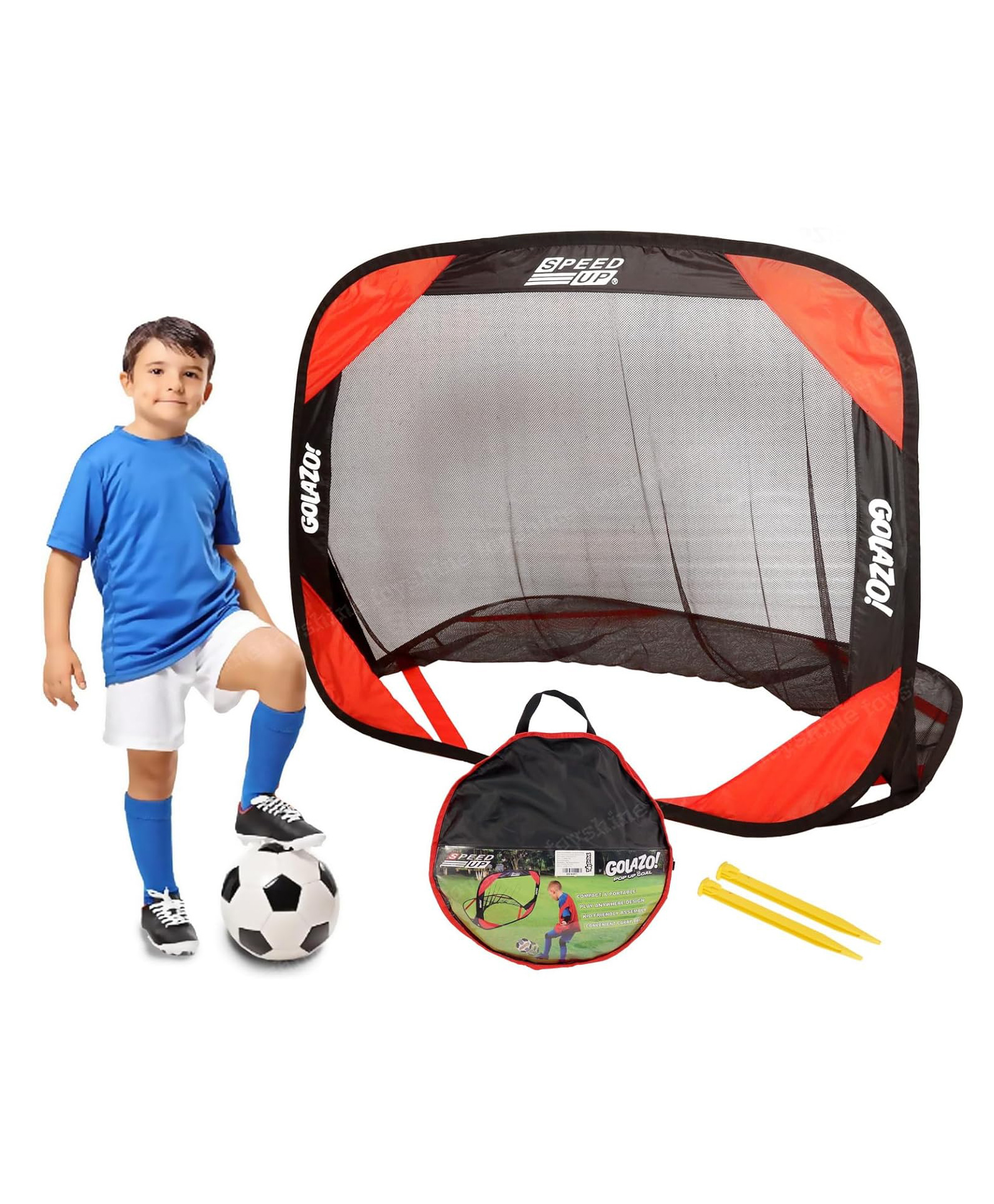 Speed up 130cm 96cm Children Training Portable Folding Football Soccer net for Indoor Outdoor Garden Ground Park Play-picture-24