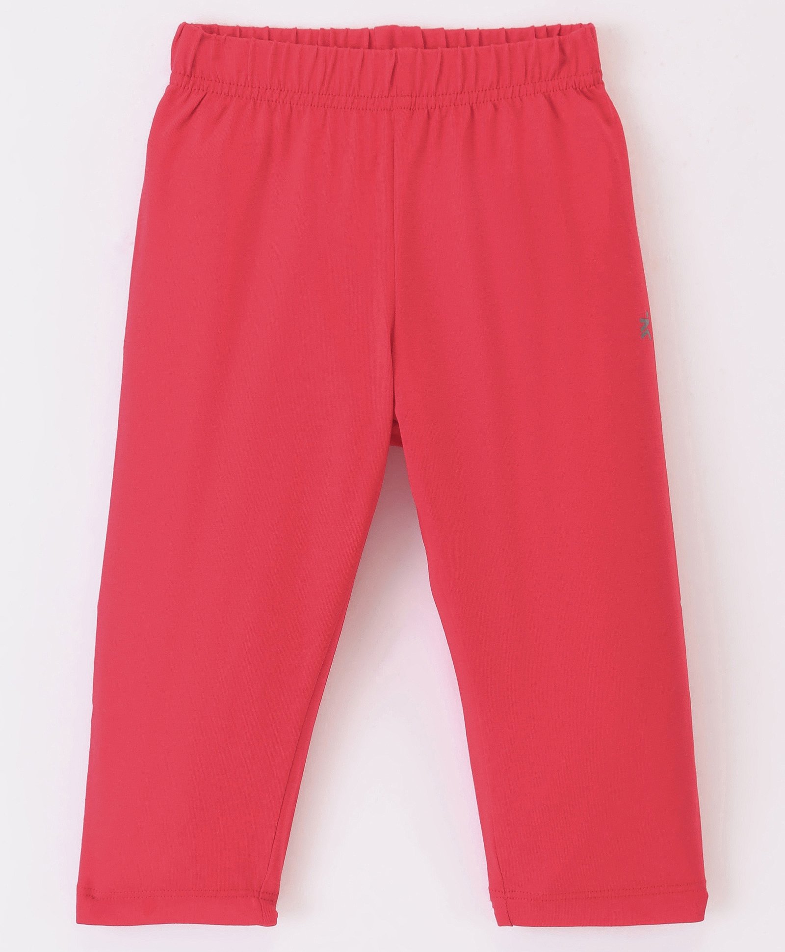 Doreme Single Jersey Knitted Three Fourth Leggings Solid Colour - Crimson Red-image-10
