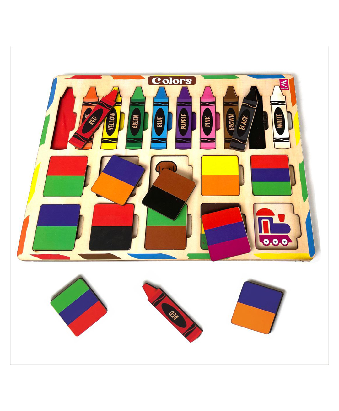 WISSEN Wooden Hide and See Color Matching Puzzle 30 pcs-picture-19