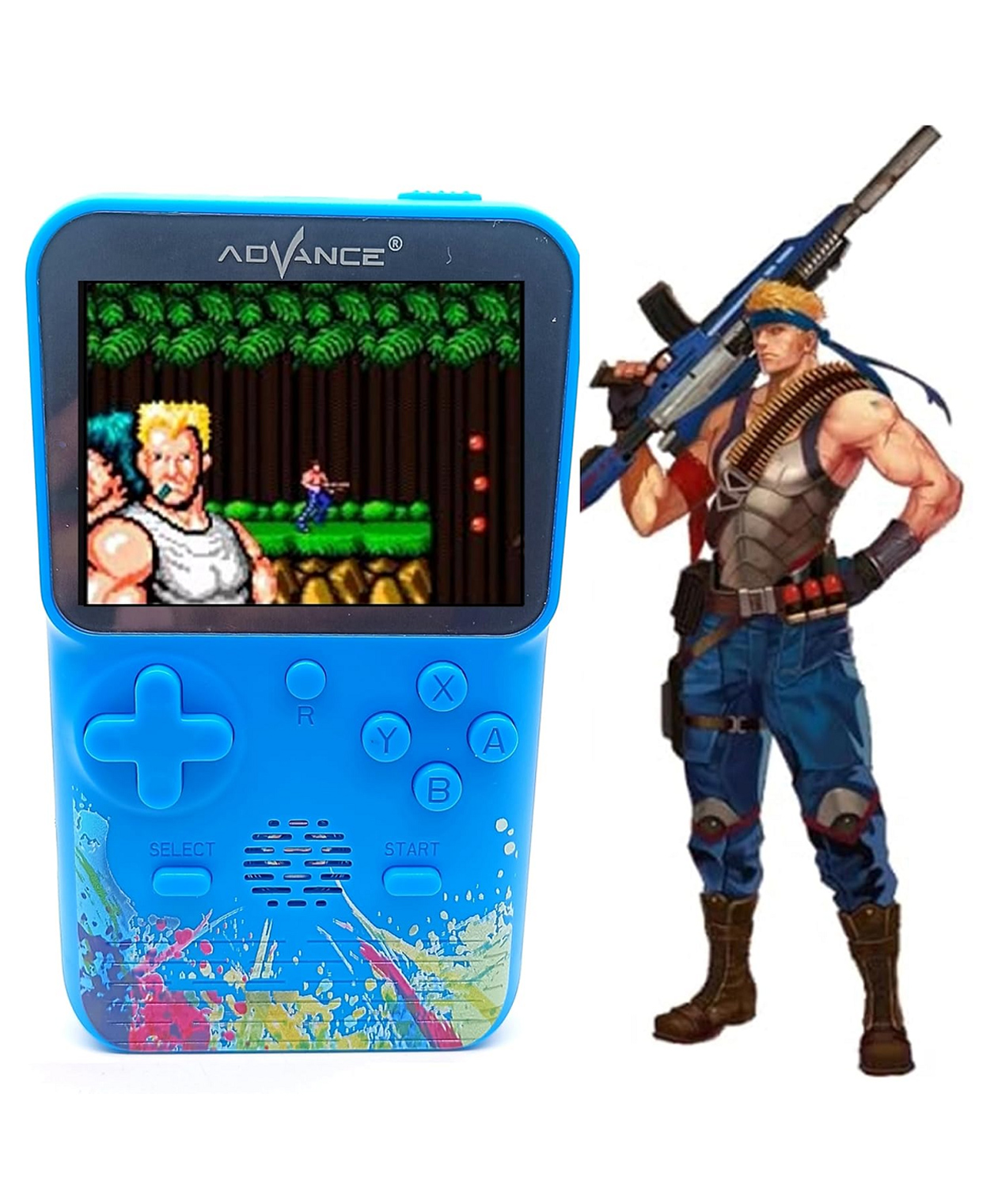 TMG Handheld Game Video Game New Edition Trendy Console 500 Retro Games Support Connecting TV Game for Kids Boys,Christmas and Birthday Gifts.(Blue)-image-12