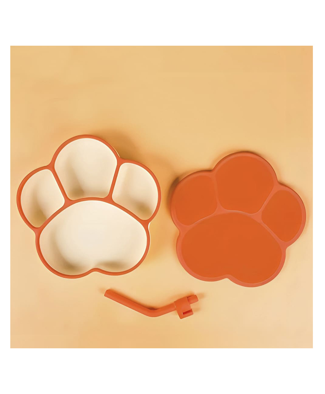 StarAndDaisy Baby Food Grade Silicone Suction Plate with Straw for Toddlers, BPA-Free, Slip Resistant Plate for Kids  Red-picture-21