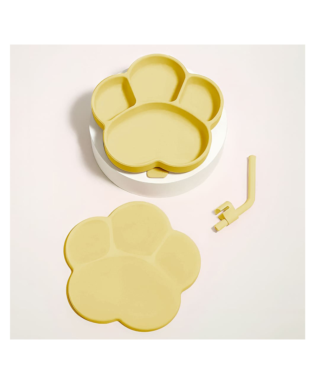 StarAndDaisy Baby Food Grade Silicone Suction Plate with Straw for Toddlers, BPA-Free, Slip Resistant Plate for Kids  Yellow-picture-26