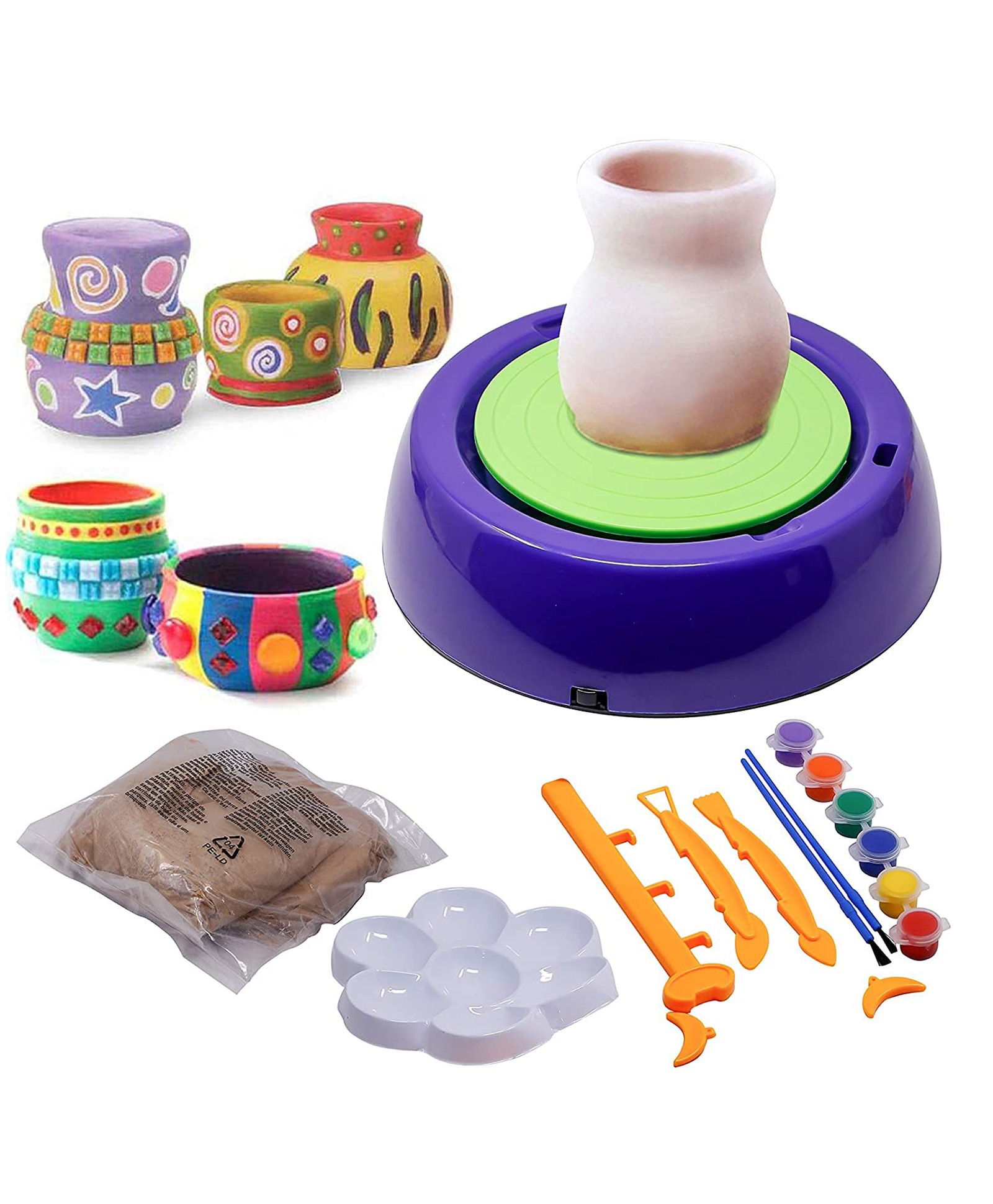 Lattice Learning Pottery Wheel Set Game & Learn-Color may vary-picture-10