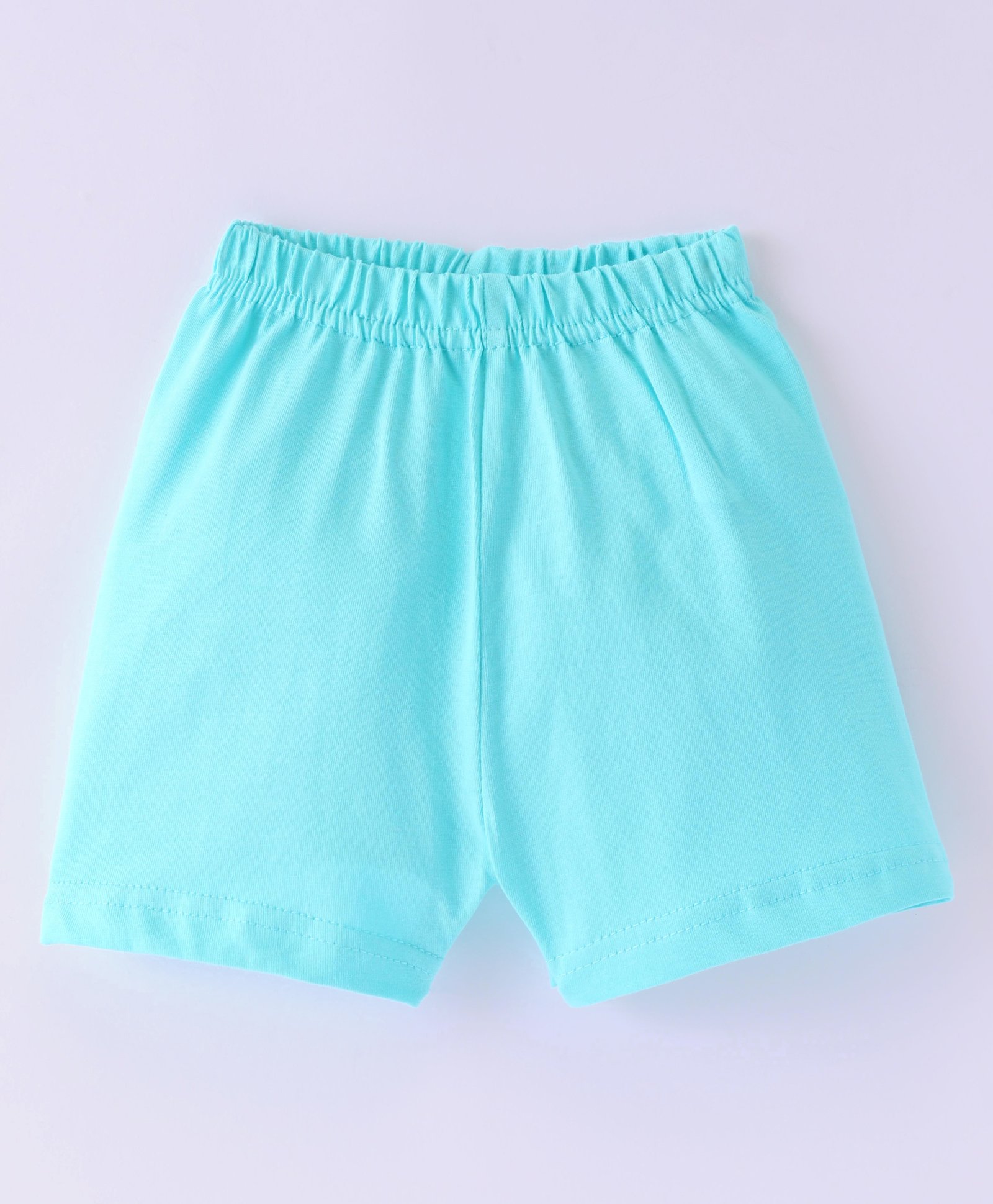 Ollypop Sinker Knit Knee Length Shorts Solid Colour - Blue-picture-25
