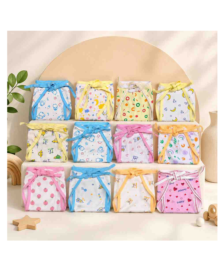 Fareto New Born Baby 12 Single Layer  Super Soft  Cotton Nappies  Washable (0-6 Months)-image-49