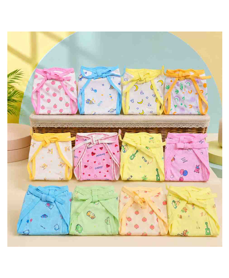 Fareto New Born Baby 12 Double Layer Super Soft  Cotton Nappies  Washable  (3-6 Months)-picture-30