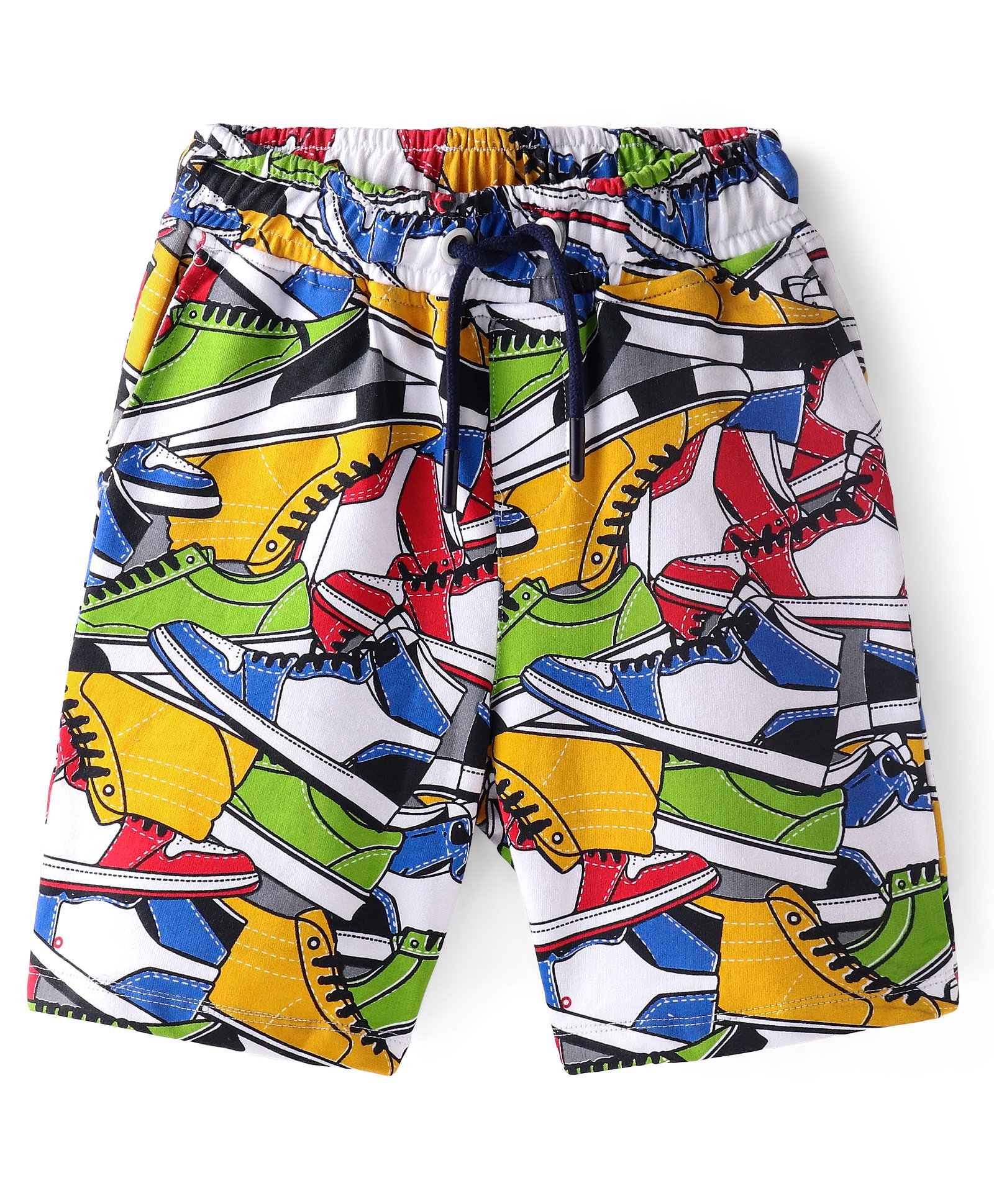 Pine Kids Terry Above Knee Length Shorts Sneaker Print - Multicolour-picture-16