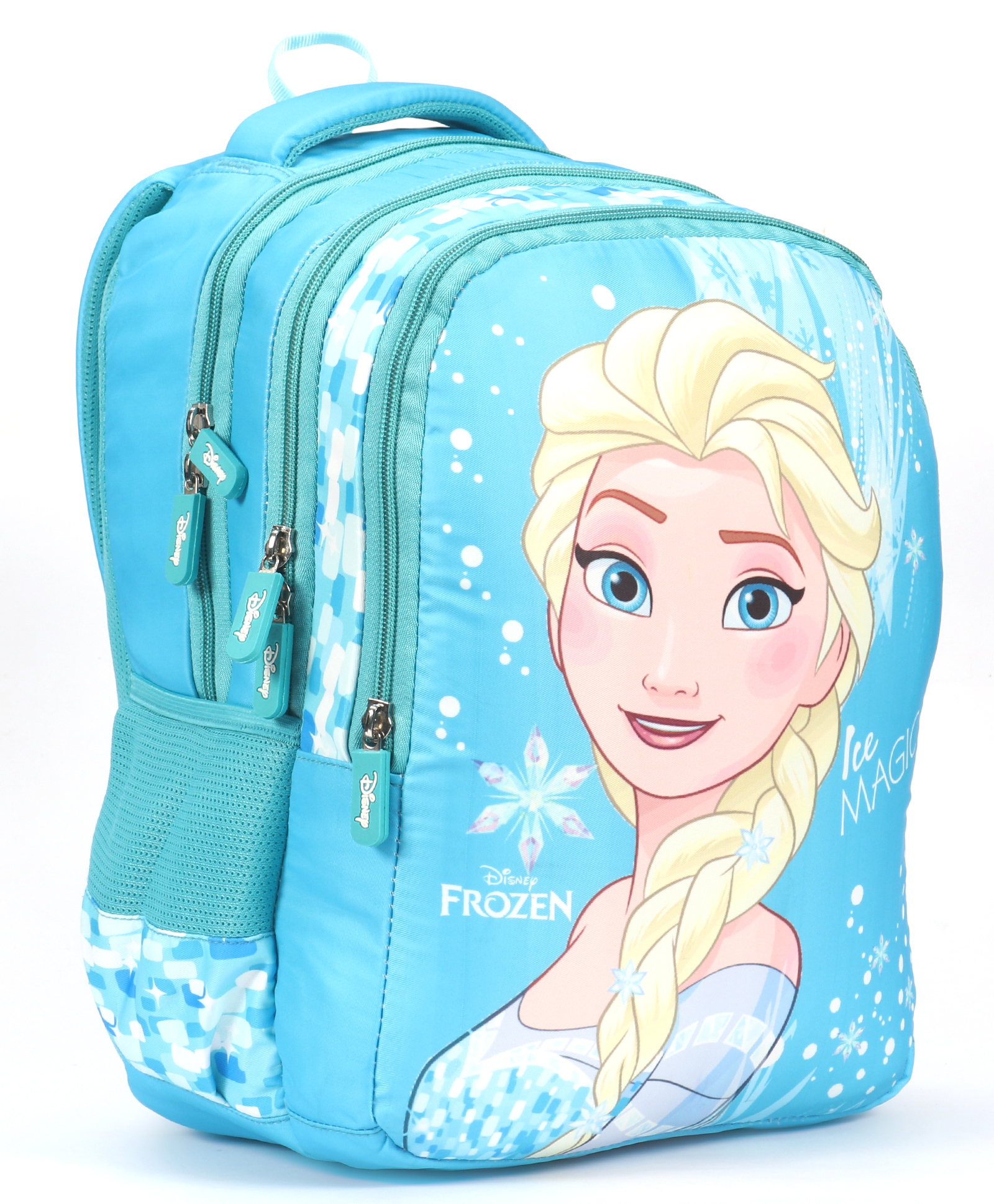 Babyhug Disney Frozen Elsa Ice Magic School Backpack Blue - 16 Inches-image-17