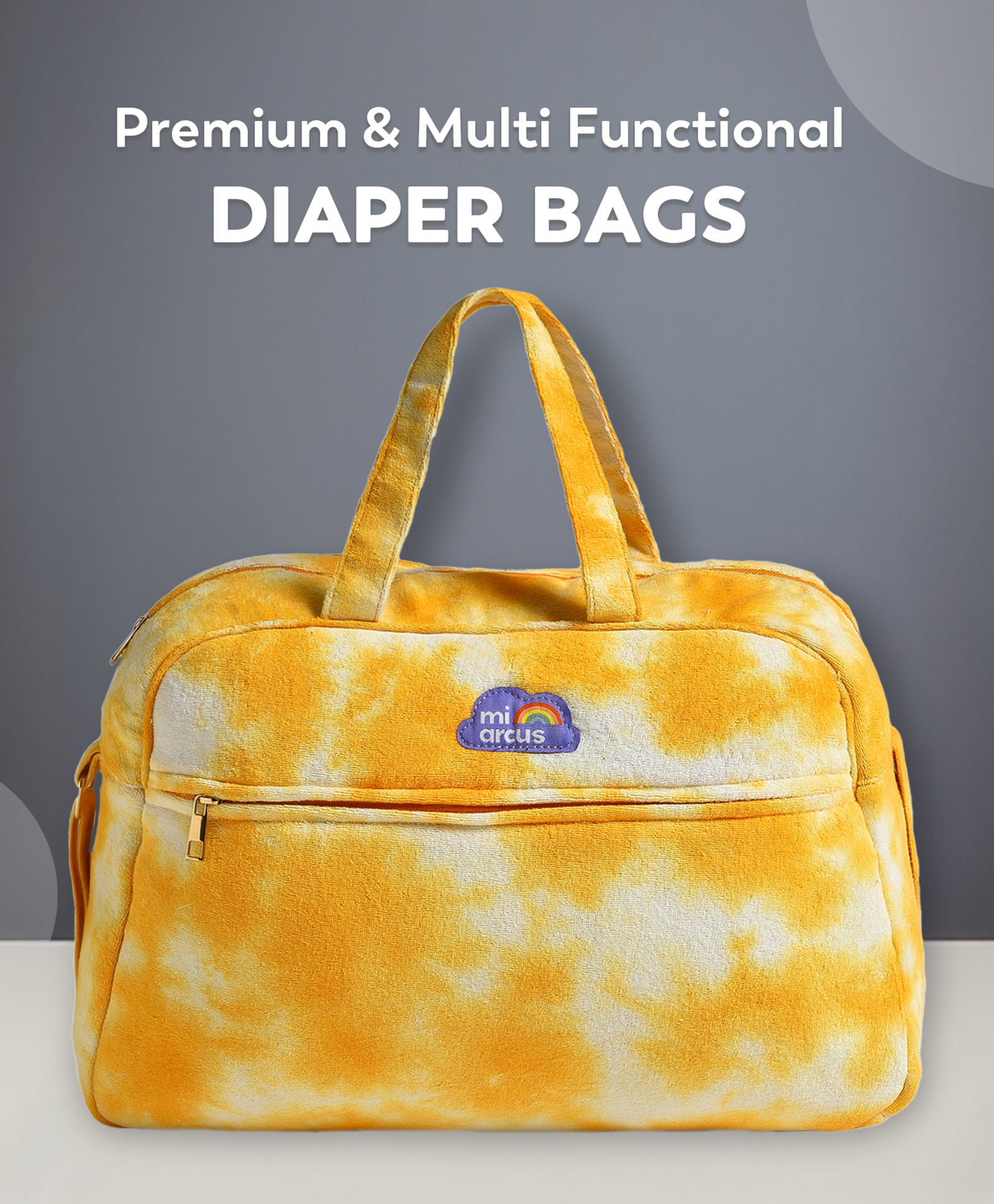 Mi Arcus Unisex Terry Diaper Bag Yellow-image-12