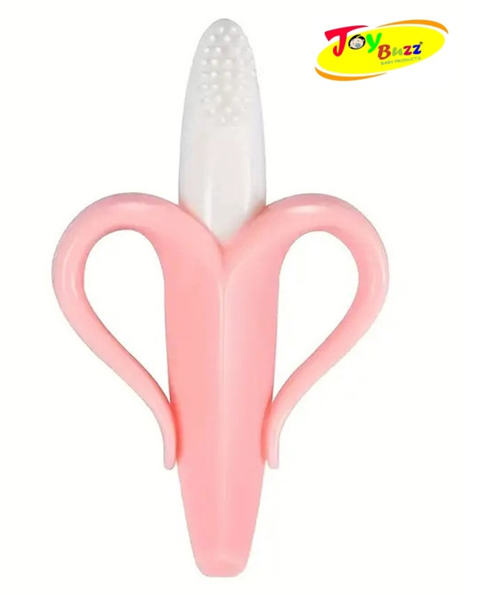 Joy Buzz Banana Shaped Teething Toothbrush - Peach-picture-19