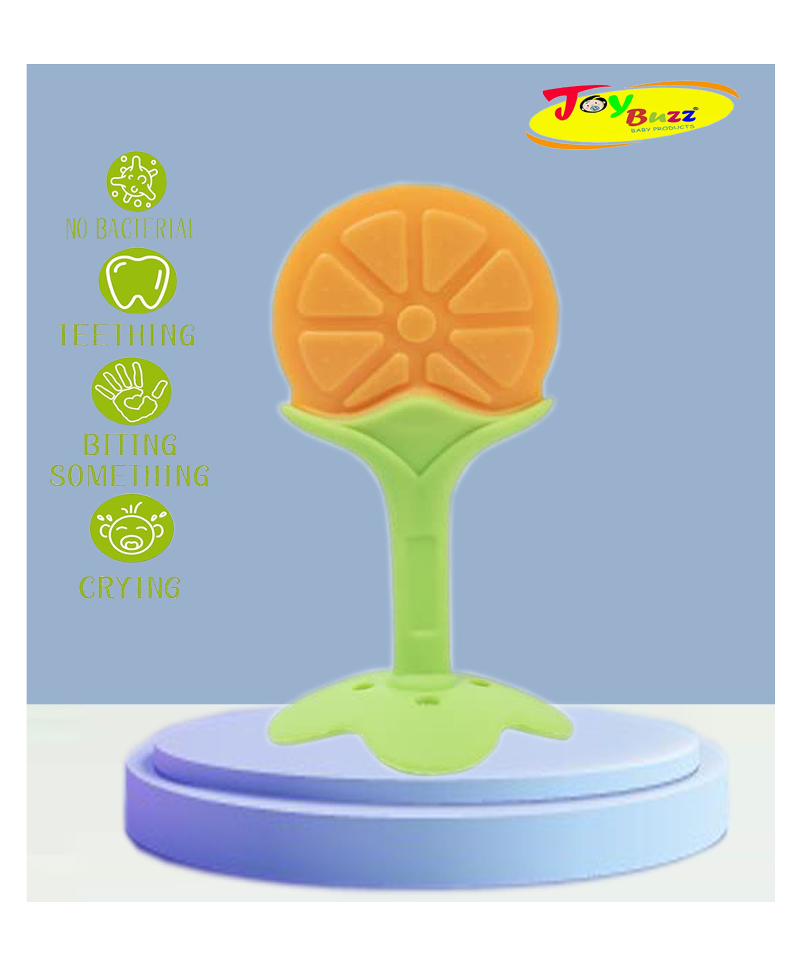 Joy Buzz Orange Shape Silicone Fruit Teether-picture-26