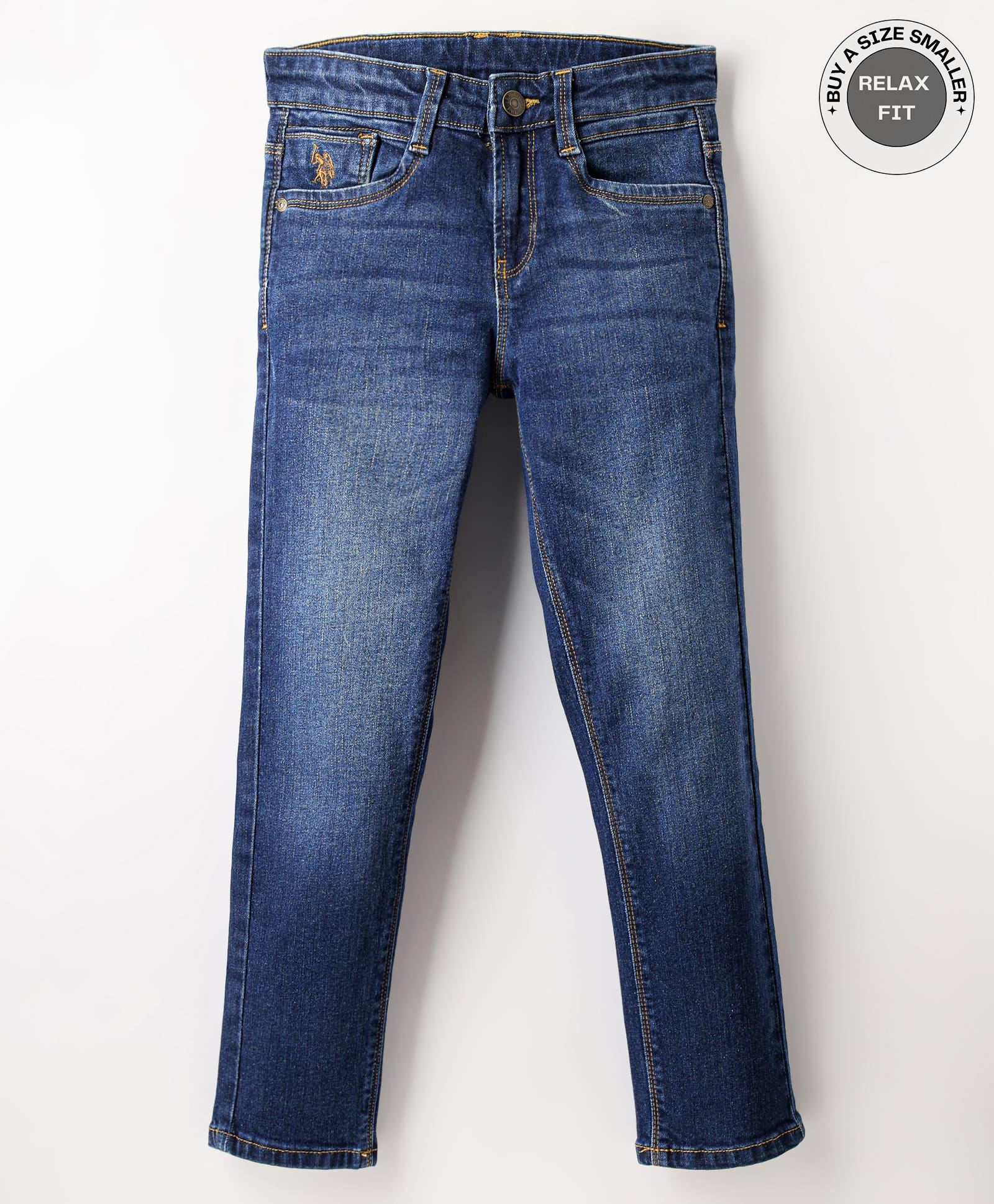 US Polo Assn Cotton Knit Full Length Solid Jeans - Navy Blue-picture-35