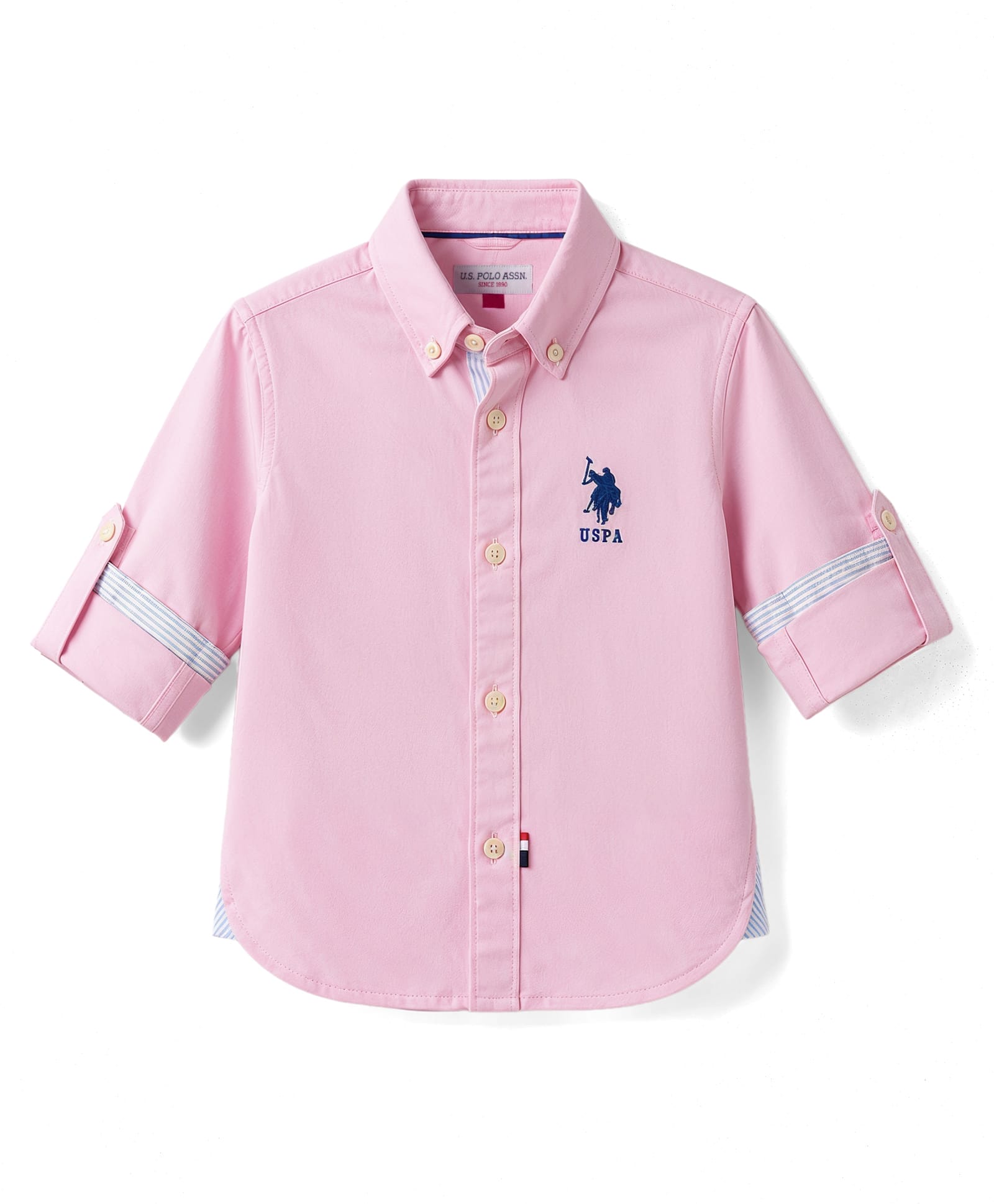 US Polo Assn Cotton Knit Full Sleeves Solid Shirt - Light Pink-picture-35