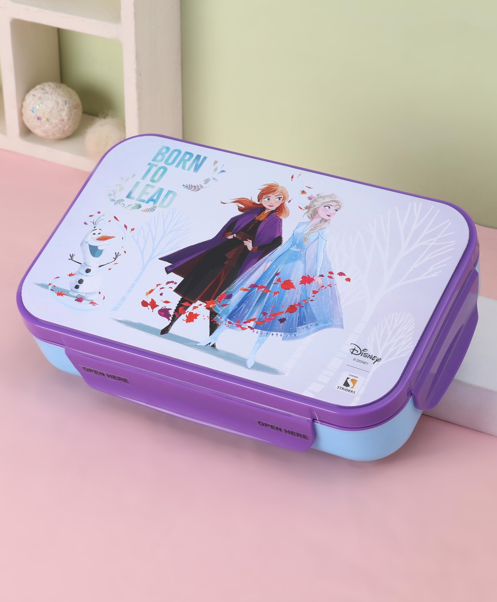 Disney Frozen Lunch Box with Spoon and Fork - Purple