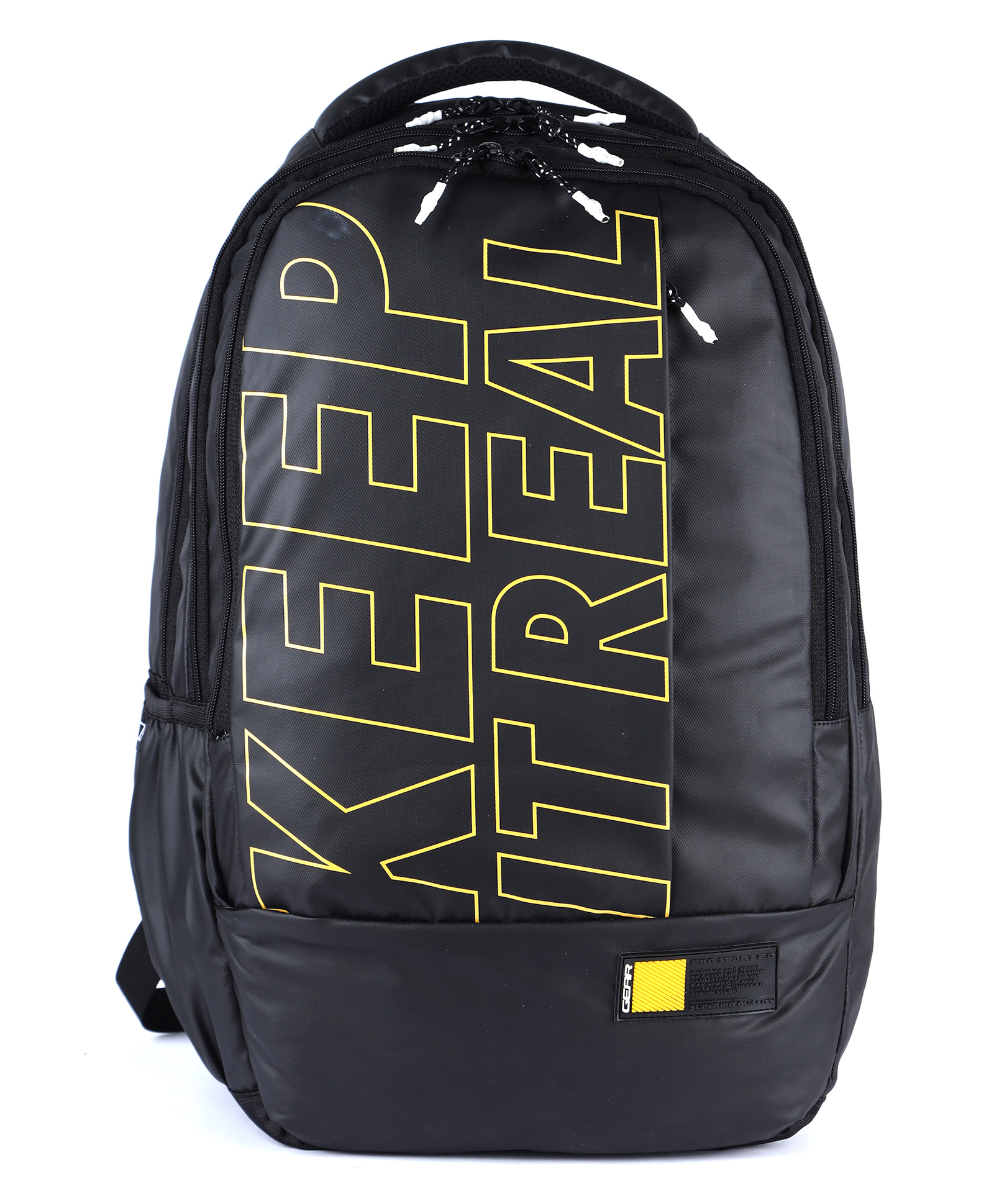 Gear Keep it Real Backpack Black Yellow - 19 Inches-image-49