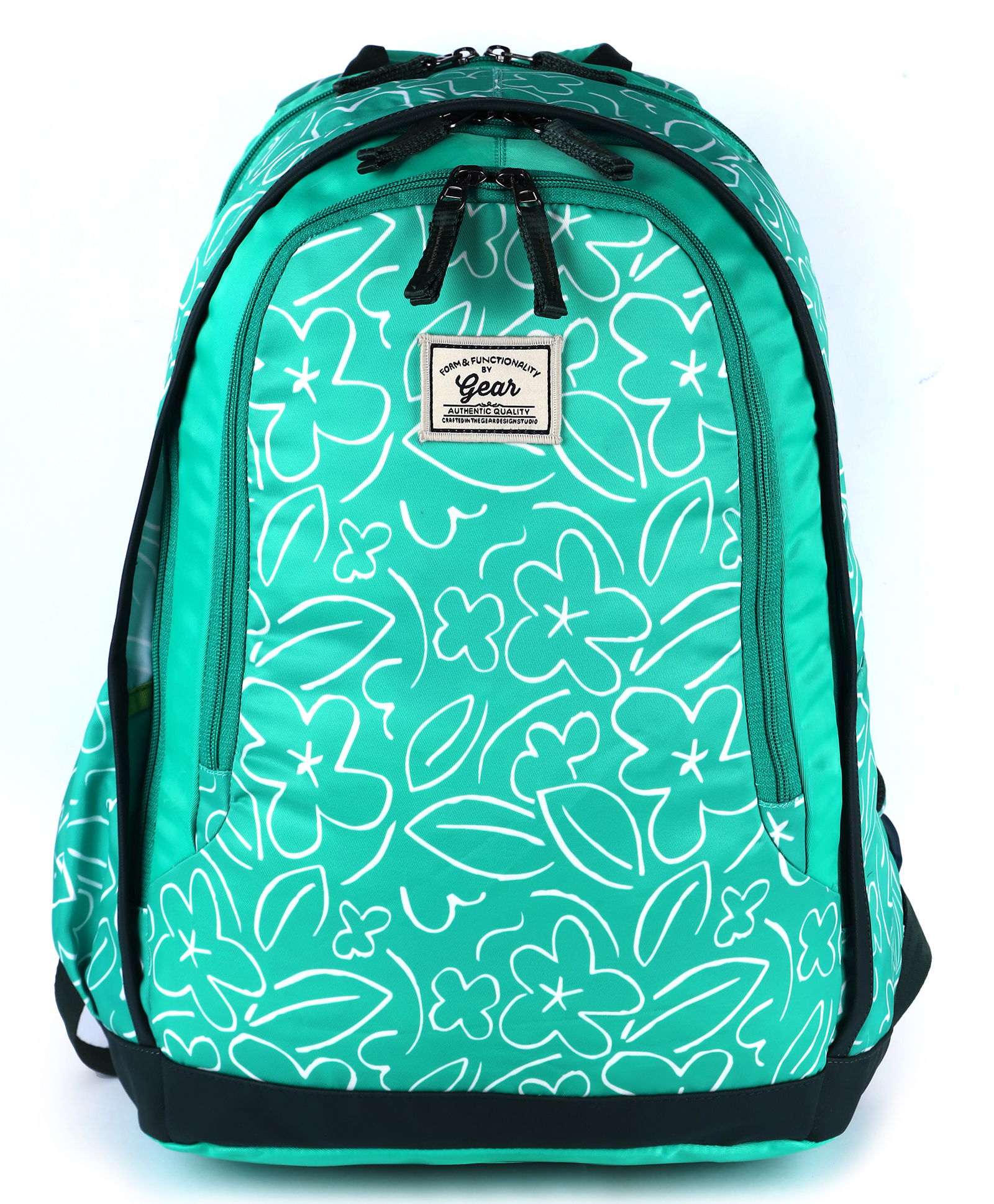 Gear Triumph Floral Print Backpack Green Green - 18 Inches-picture-13